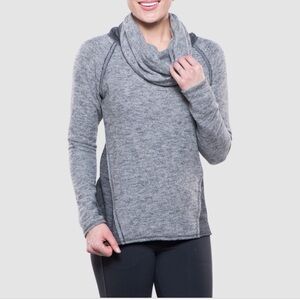 Kuhl Nova Cowl Neck Pullover Grey Two Tone M